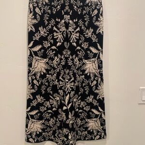 Floral Black and Cream Women's pants
